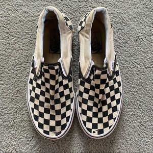 B&W Checker Vans